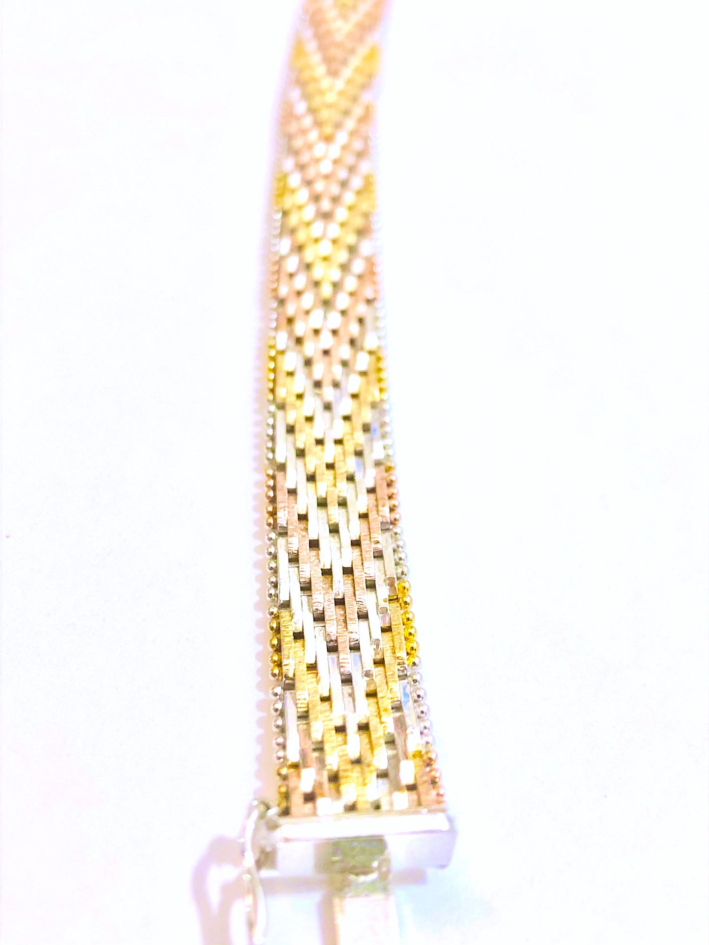 Tri-Color Matte & Gloss Bricked Arrows Bracelet