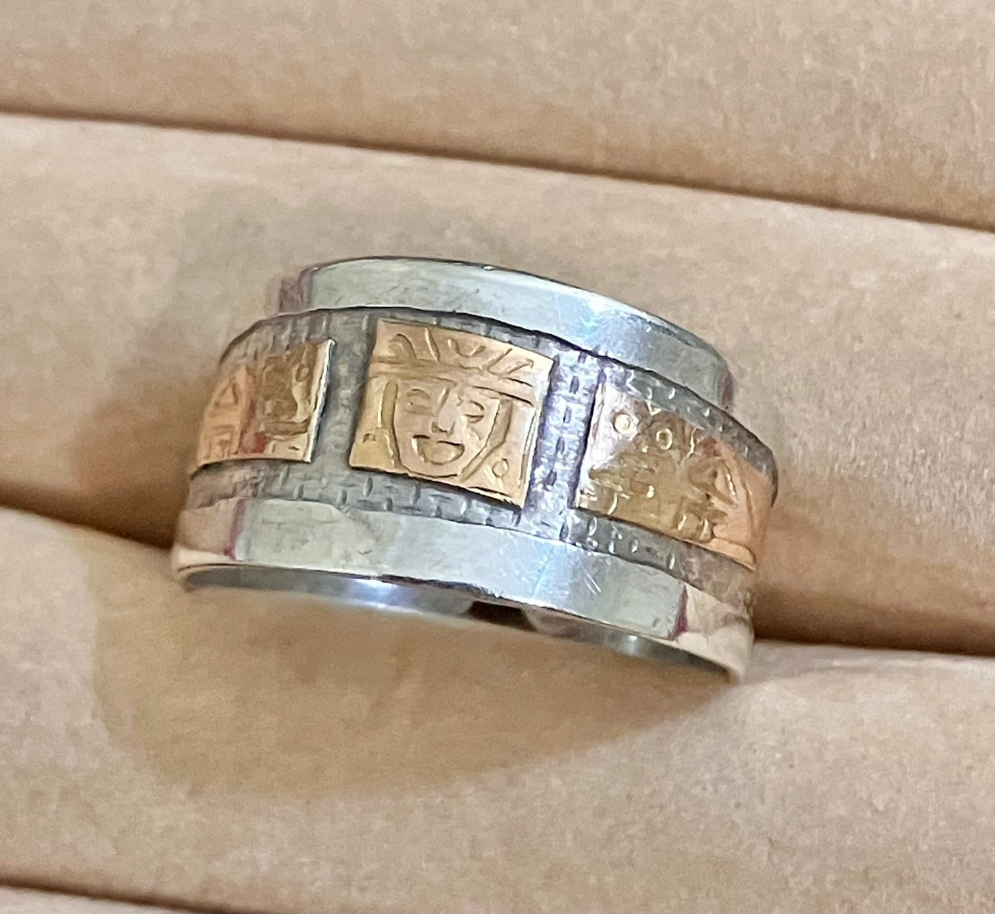 Ancient Symbol Ring with 18k Gold