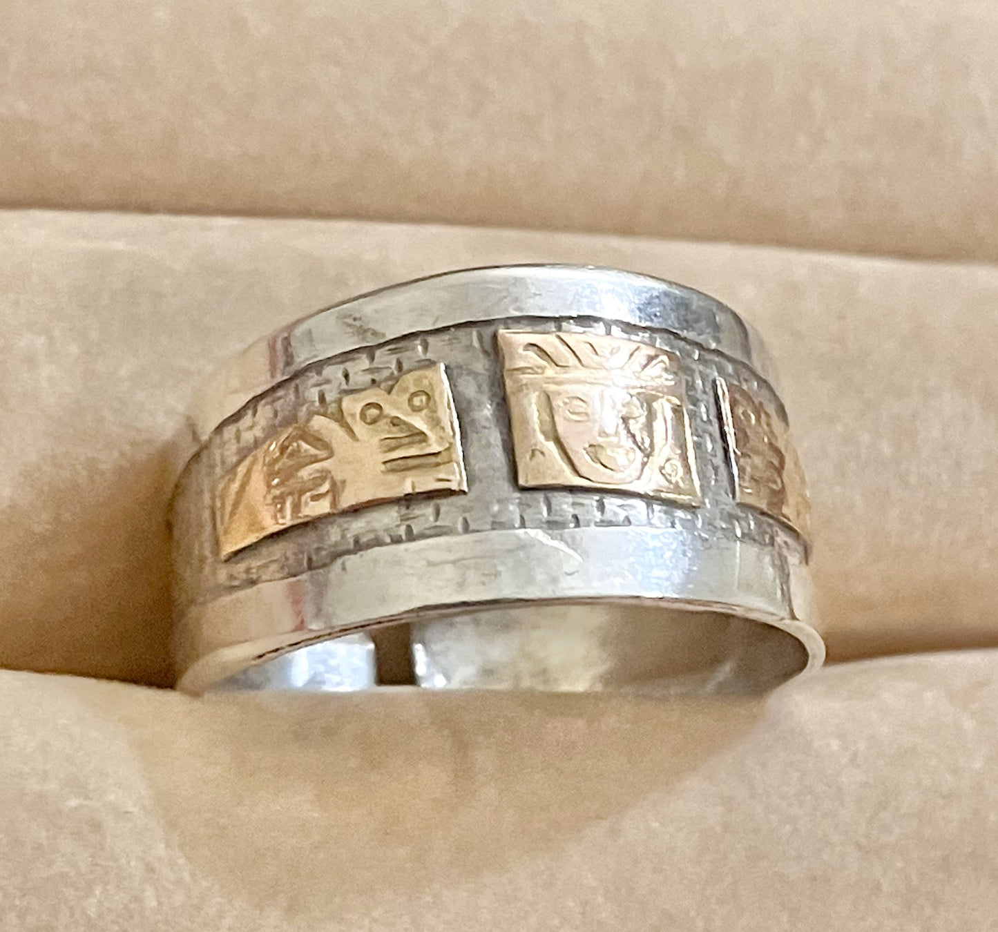Ancient Symbol Ring with 18k Gold