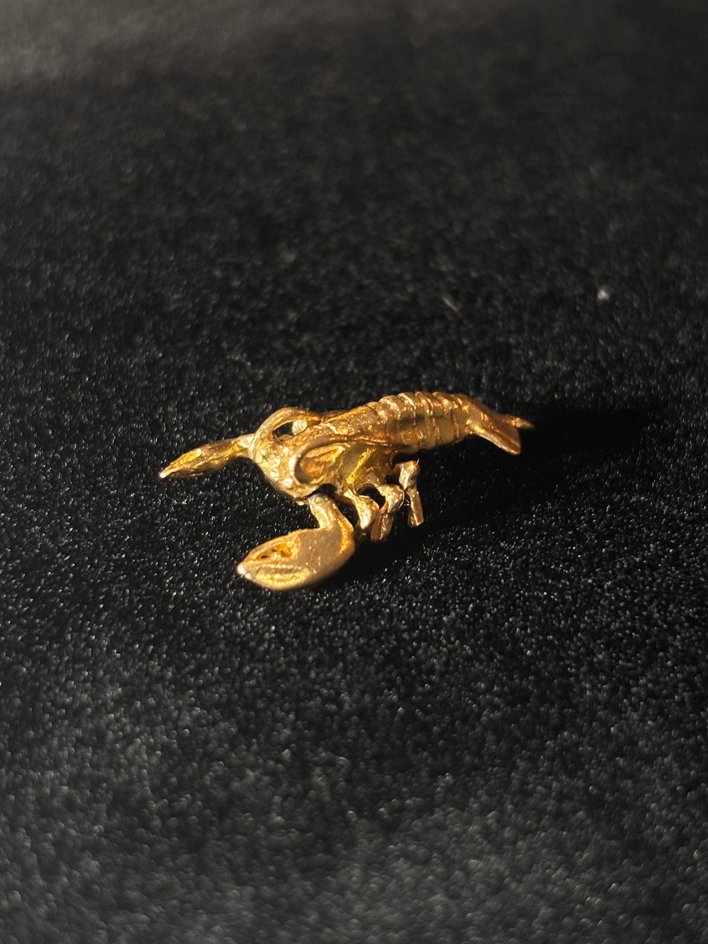 14K Gold Articulated Lobster Charm with Movable Claws