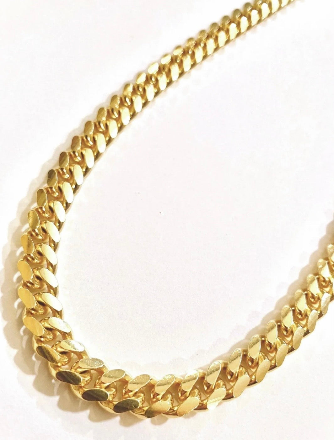Cadenas de eslabones cubanos lavados en oro (¡2 tamaños!)