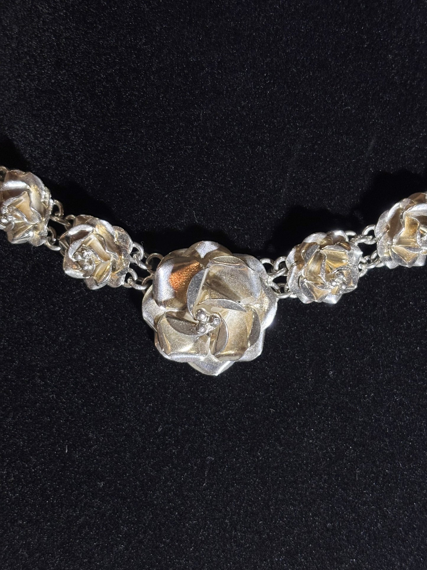 Vintage Taxco Rose Necklace
