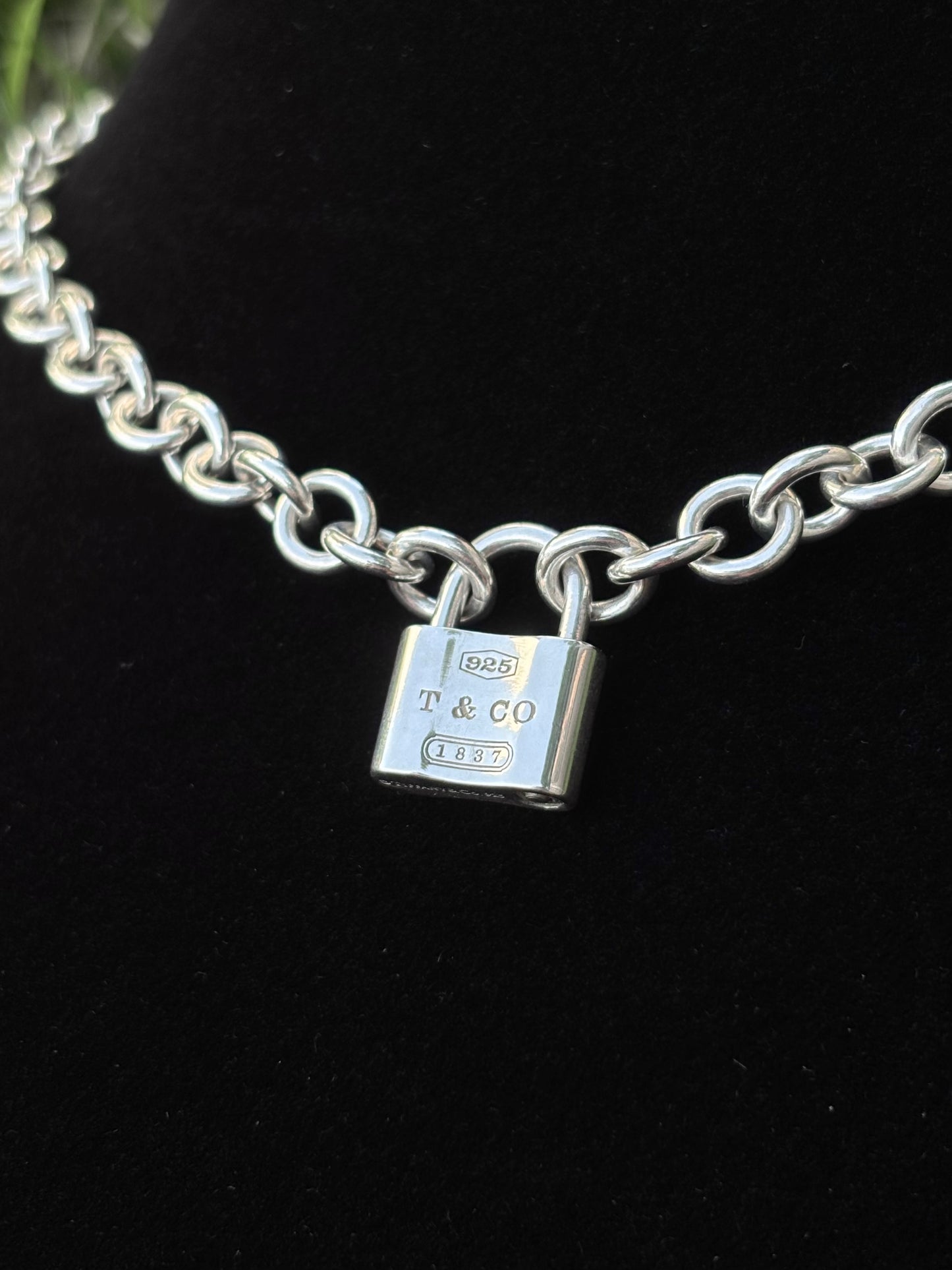Tiffany & Co. Sterling Silver 1837 Lock Necklace with Functional Clasp Centerpiece