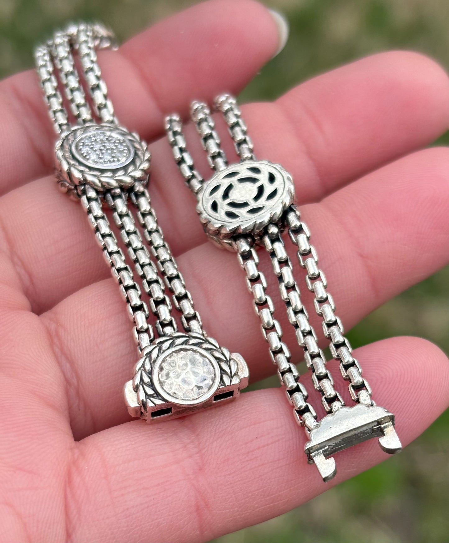 JAI by John Hardy Pave Diamonds in Braided Halo Station Bracelet
