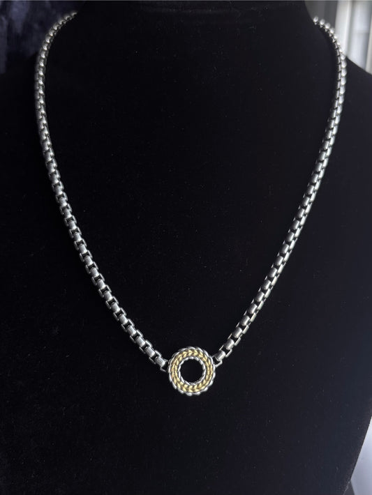 JAI by John Hardy 14K Gold Basketweave Circle Necklace