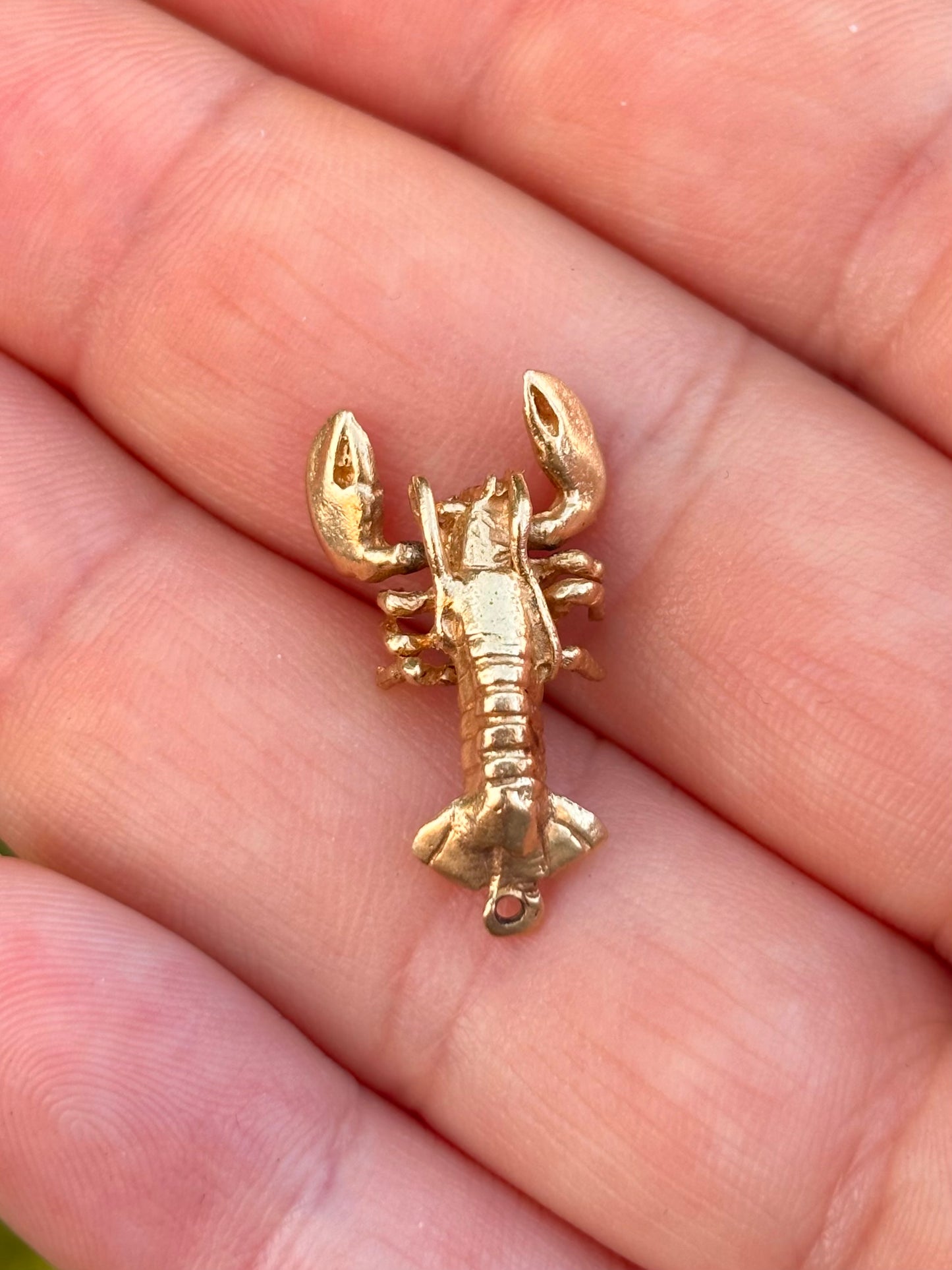 14K Gold Articulated Lobster Charm with Movable Claws
