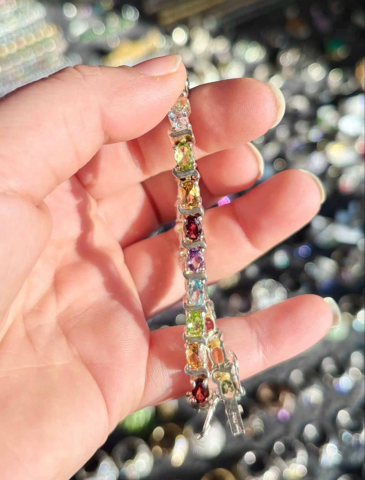 S-Link Multi Gemstone Tennis Bracelet