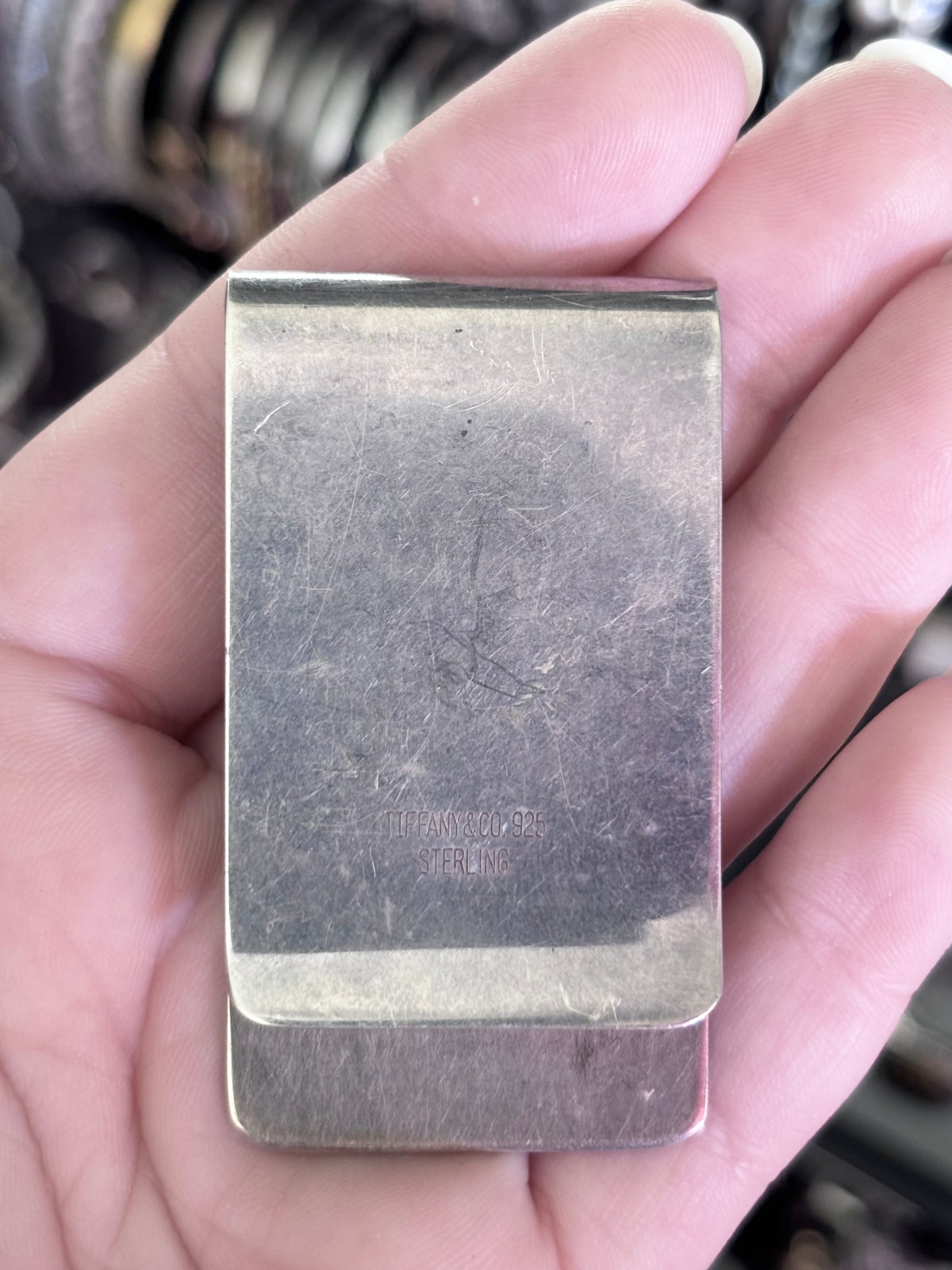 Tiffany & Co. Sterling Silver Engraved CMR Monogram Money Clip