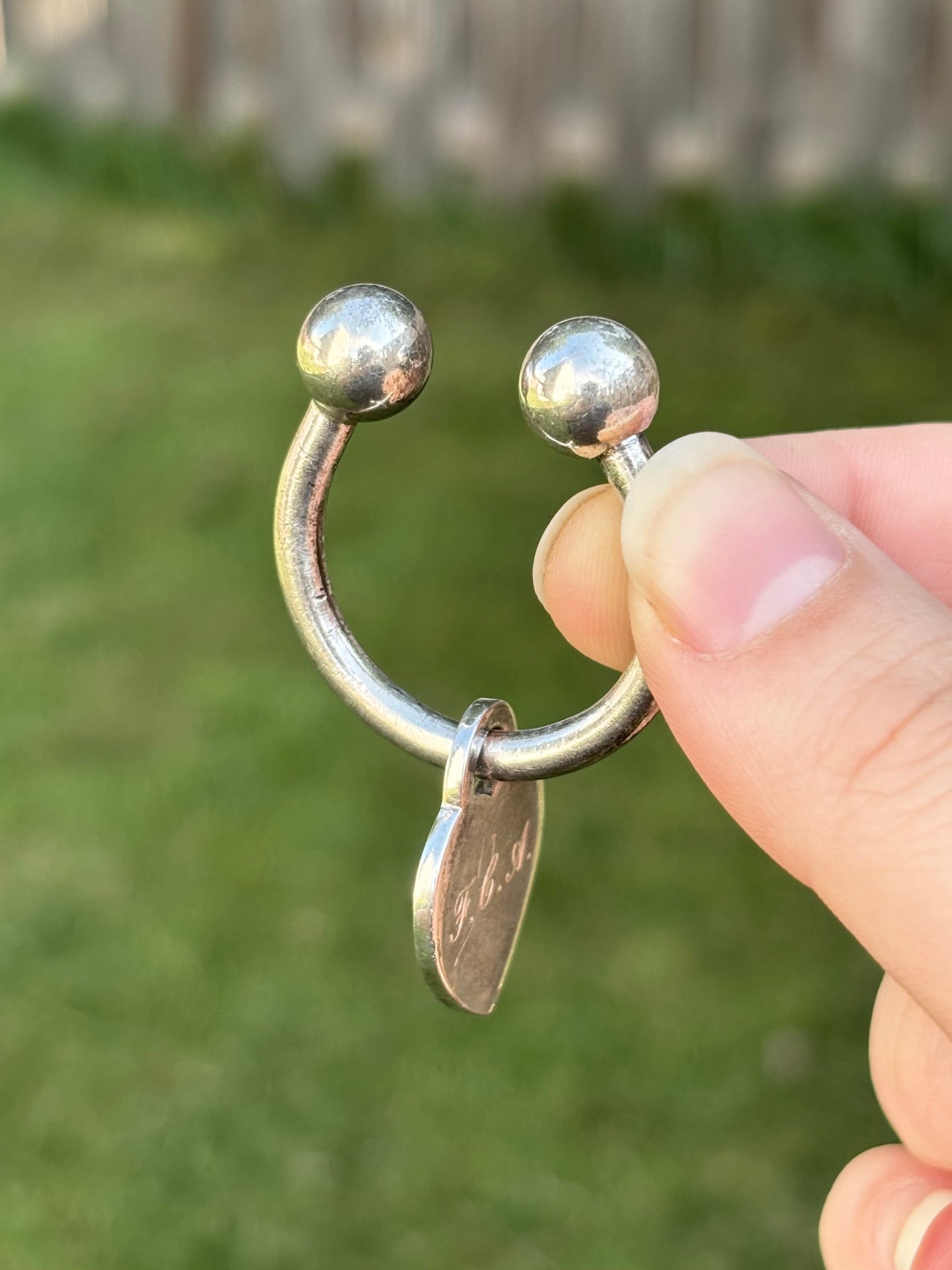 Tiffany & Co. Sterling Silver Heart Key Ring Keychain