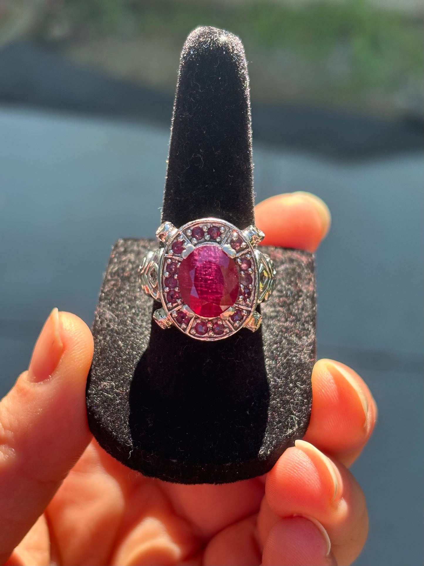 GF Ruby Halo Ring