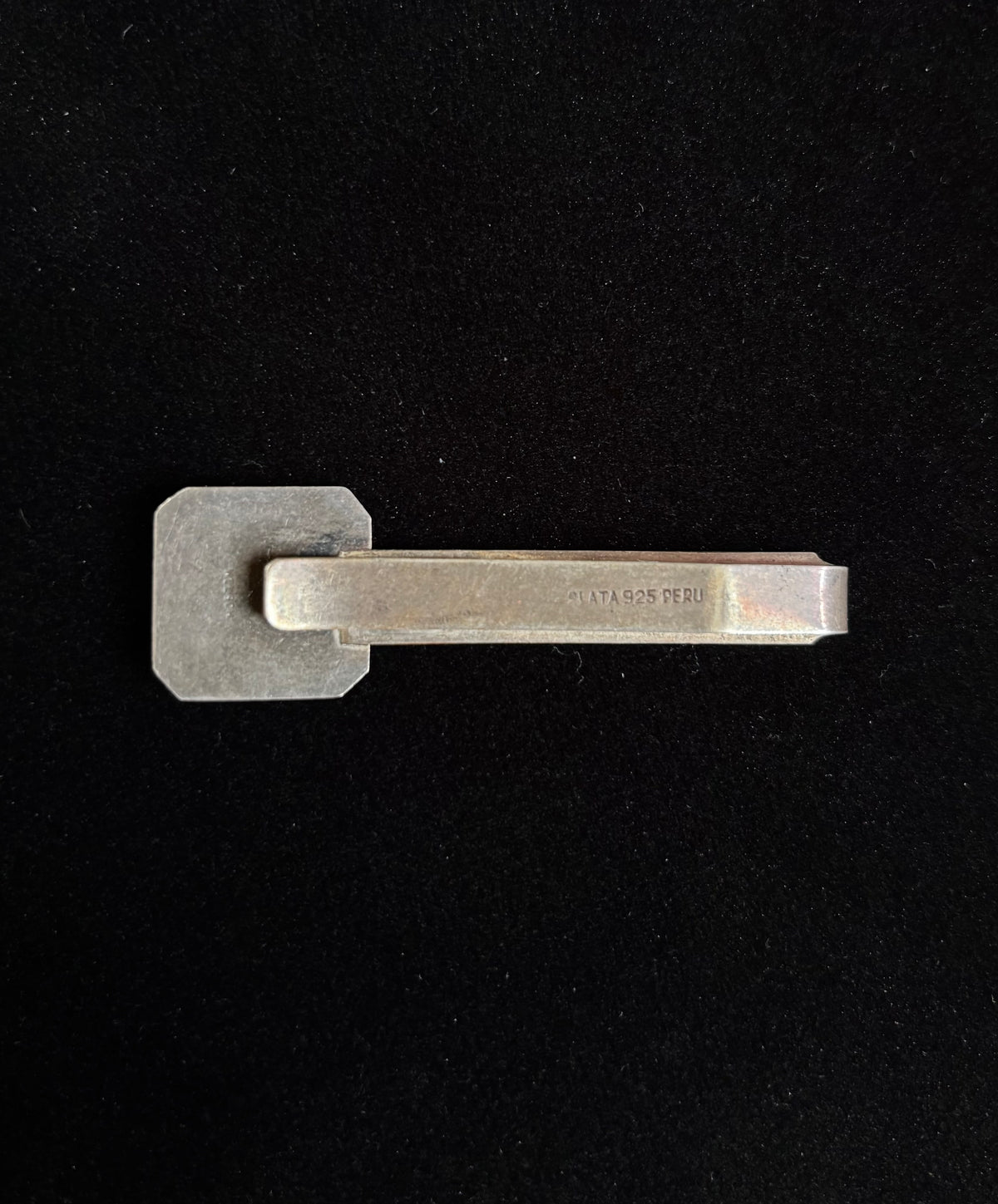 Vintage Peruvian 925 Sterling Silver Geometric Bird Tie Clip