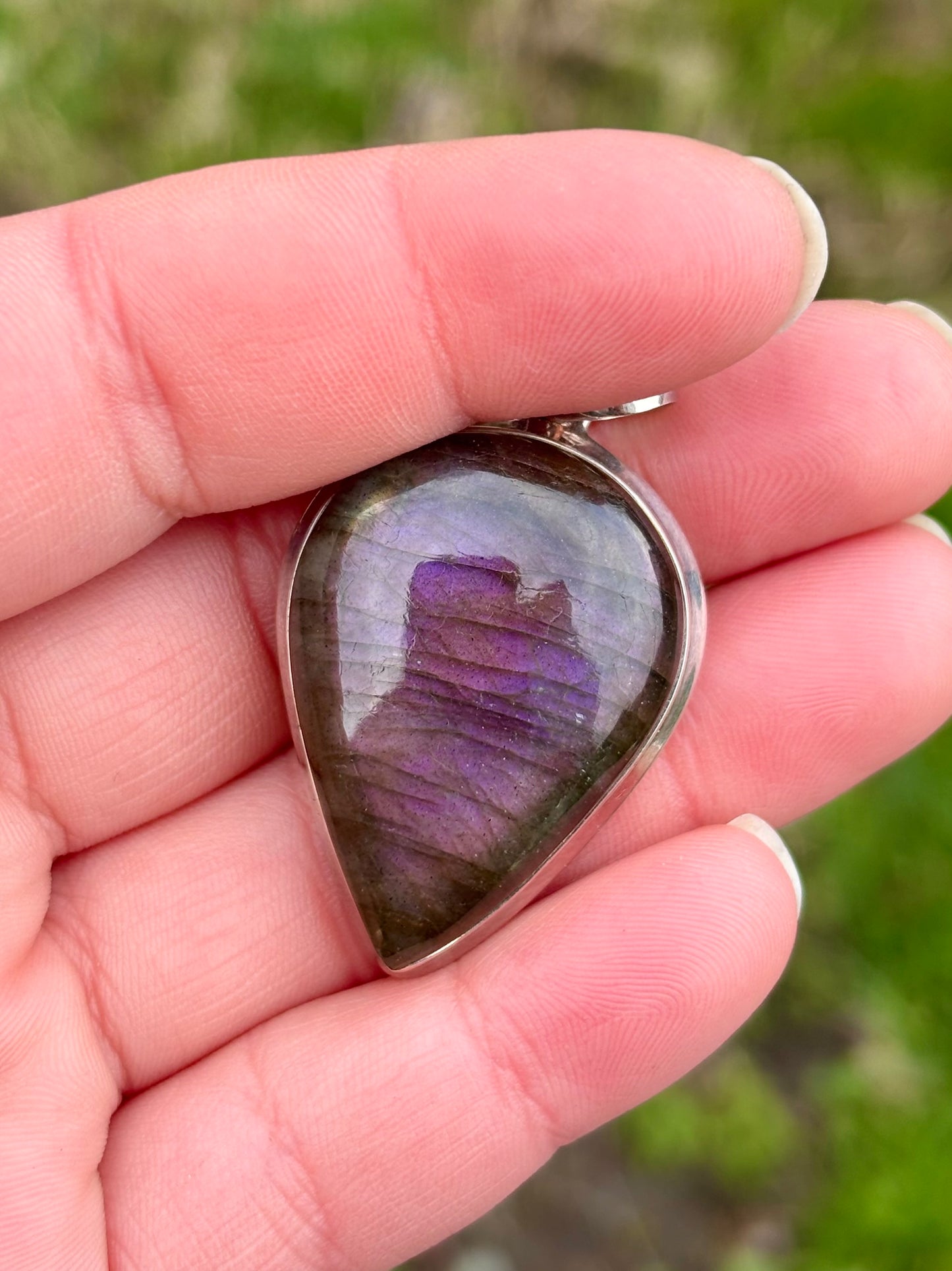 Fancy Spectrolite Labradorite Pendant