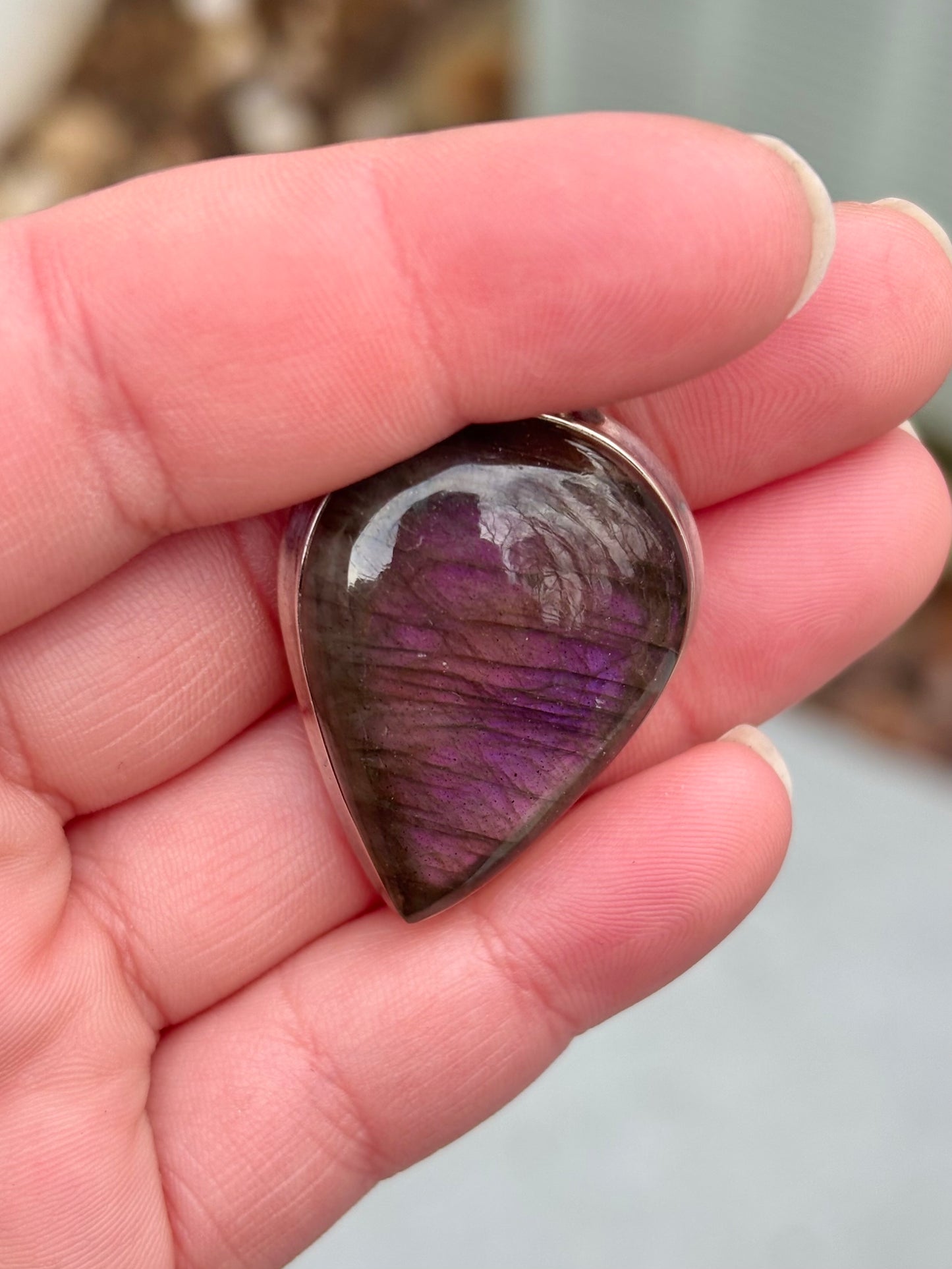 Fancy Spectrolite Labradorite Pendant
