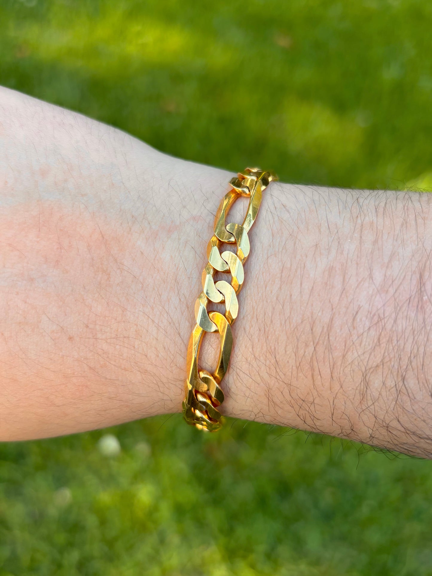 10k Gold Figaro Link Bracelet