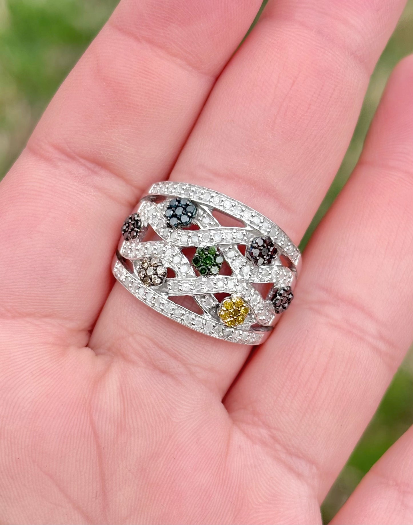 Multi-Color Diamond Ring
