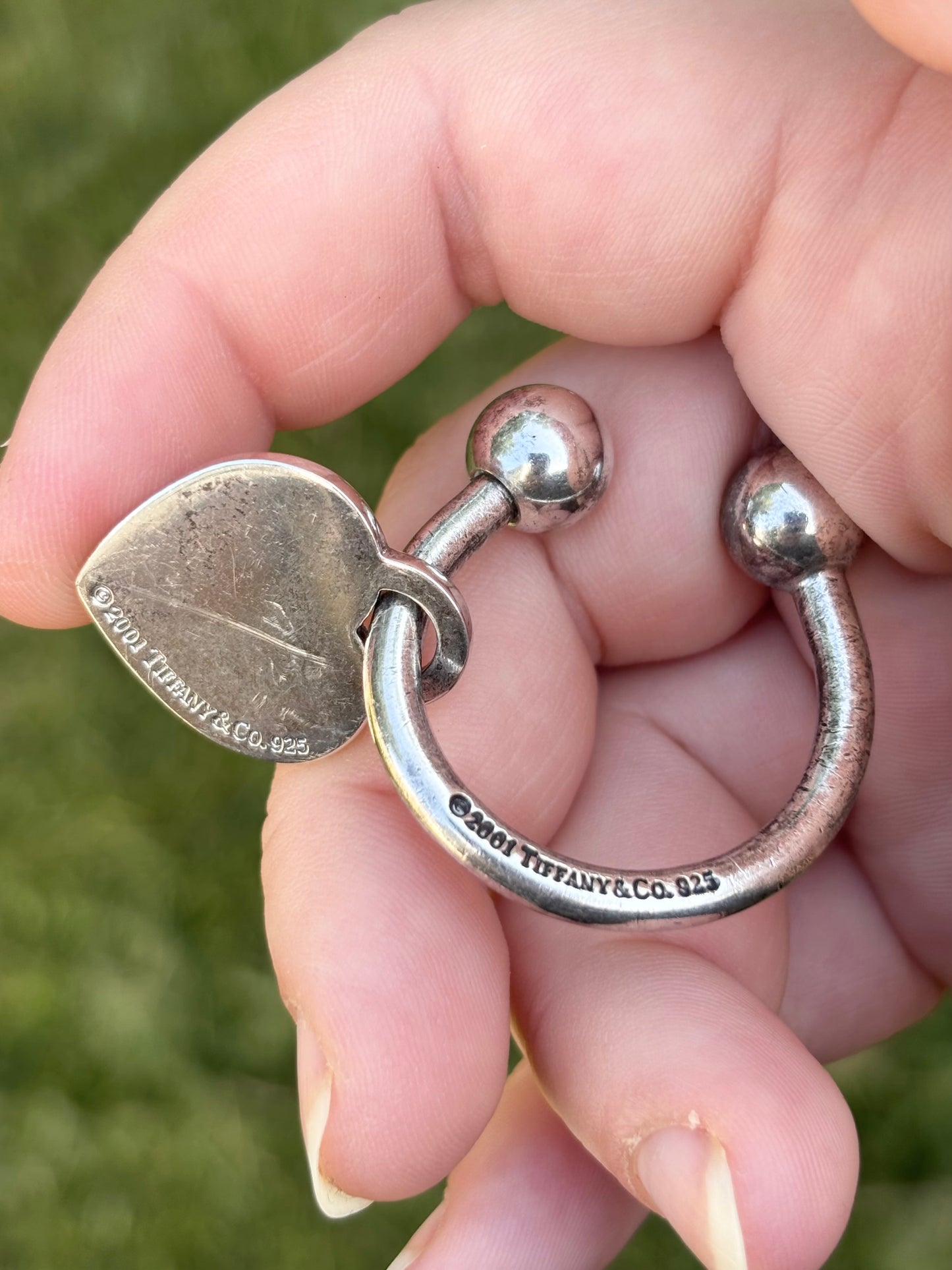 Tiffany & Co. Sterling Silver Heart Key Ring Keychain