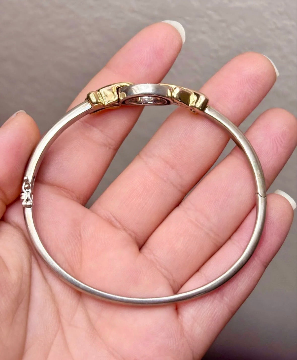 Alwand Vahan's X & O Solid 14k & 925 Silver Diamond Bangle