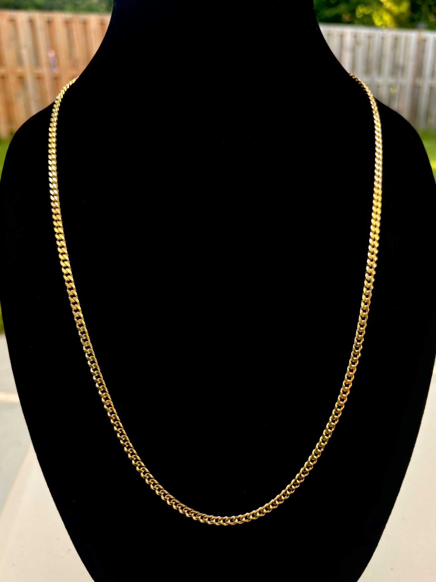 FaCad’oro 18k Gold Cuban Link Chain