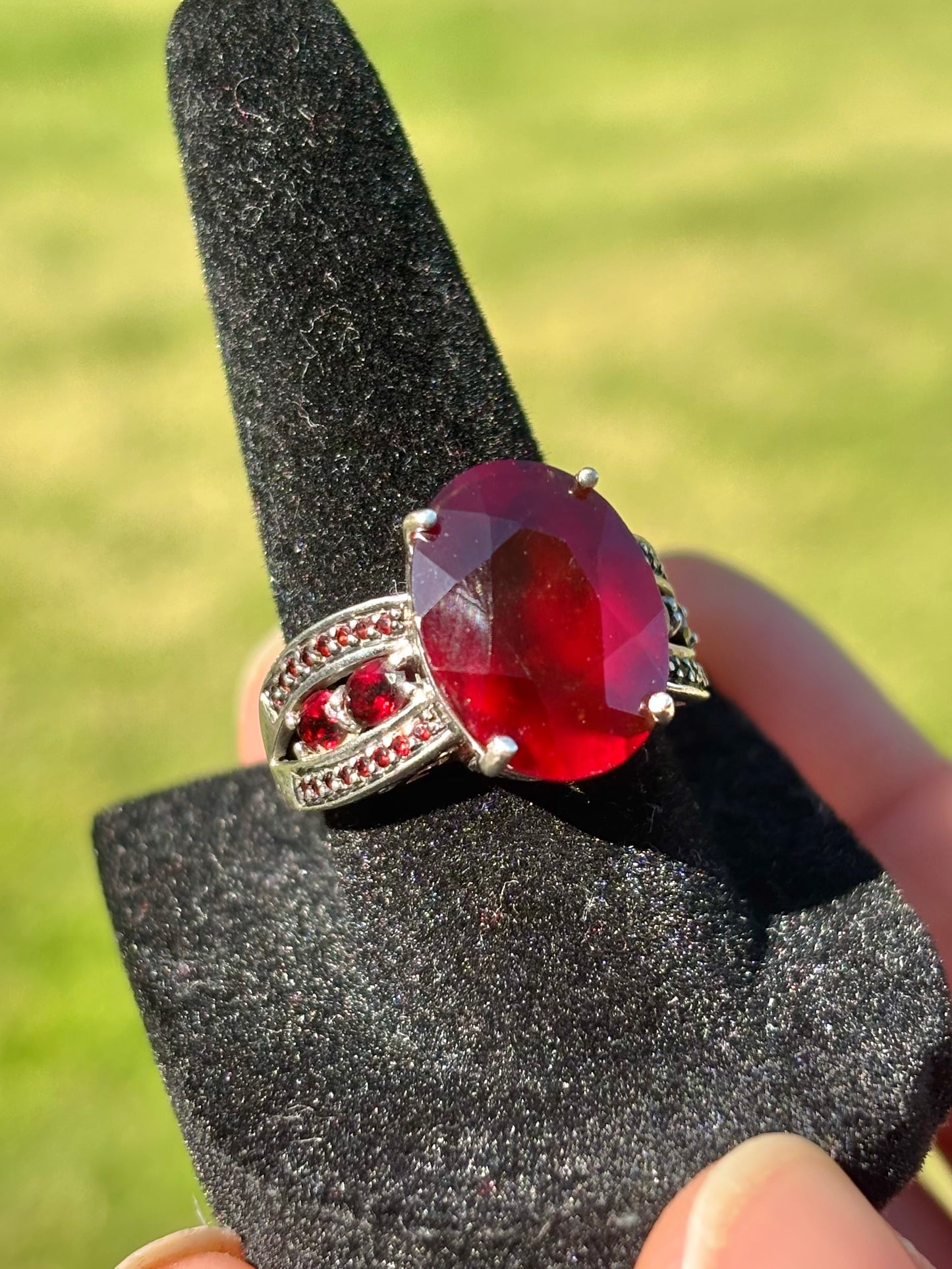 Hessonite Garnet Ring