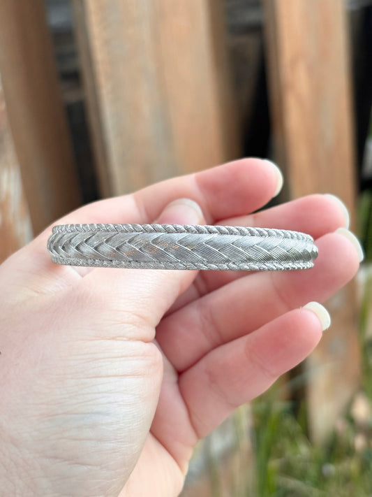 Judith Ripka Braided Design Hinge Bangle