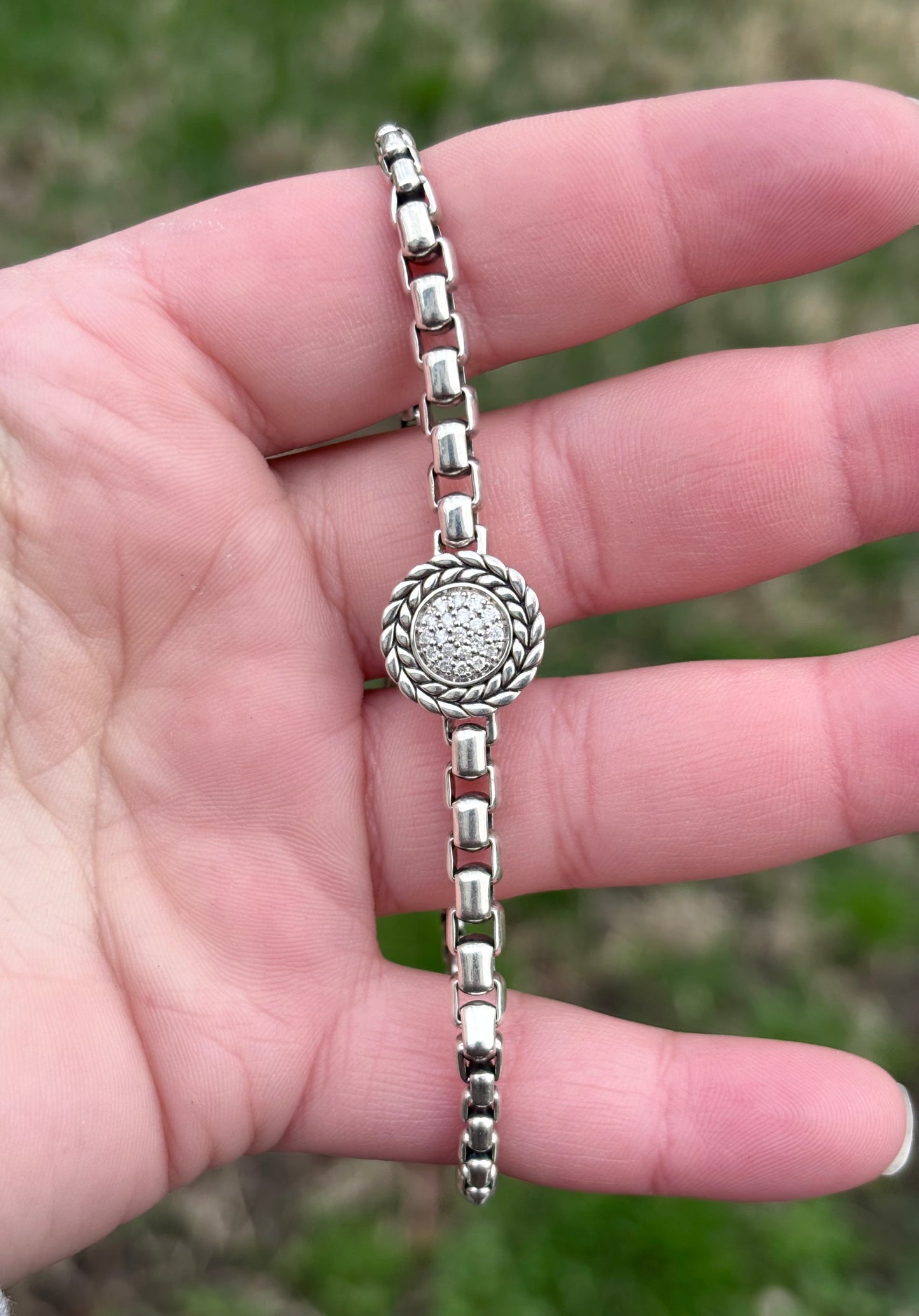 JAI by John Hardy Diamonds in Braided Halo Adjustable Bracelet