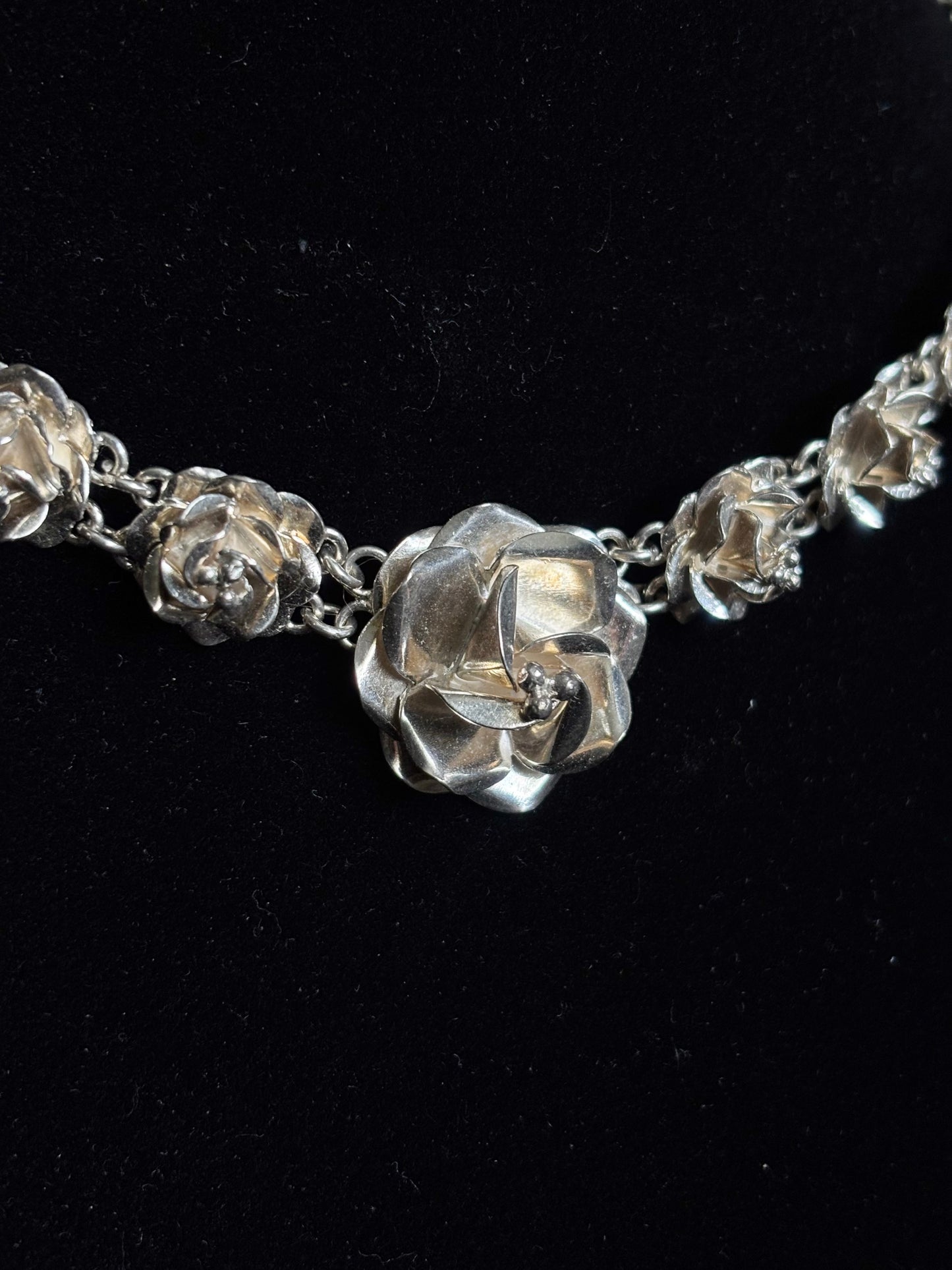 Vintage Taxco Rose Necklace