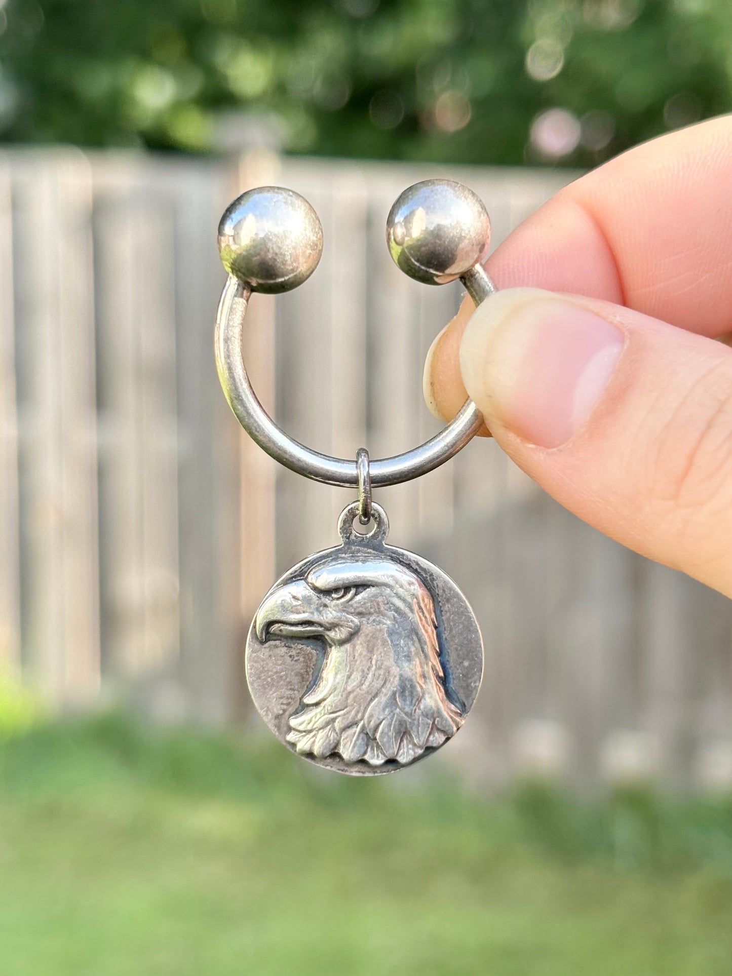 Tiffany & Co. Sterling Silver Eagle Key Ring Keychain