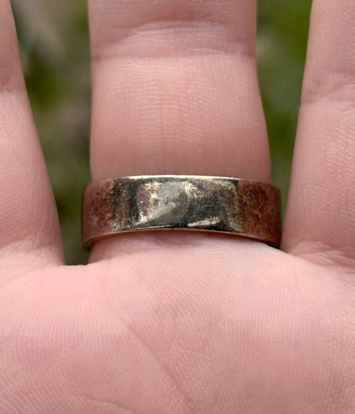 Landstrom's Black Hills Gold 10K Rose & Green Gold Sterling Silver Ring - Sz 11