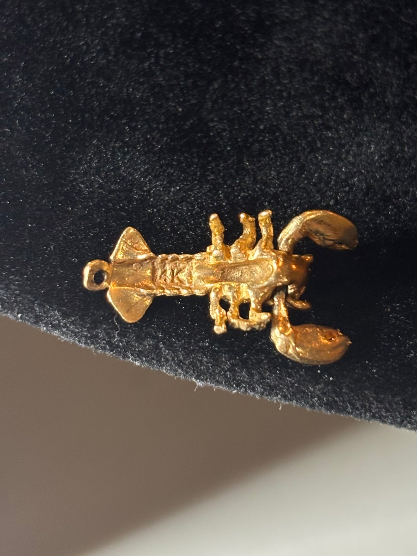 14K Gold Articulated Lobster Charm with Movable Claws