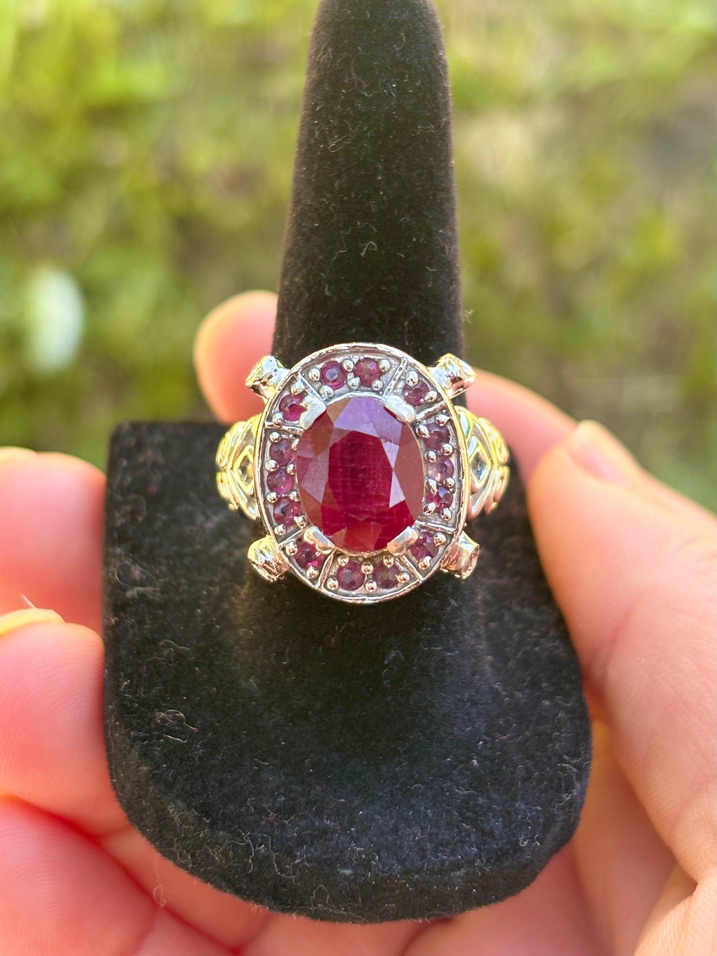 GF Ruby Halo Ring