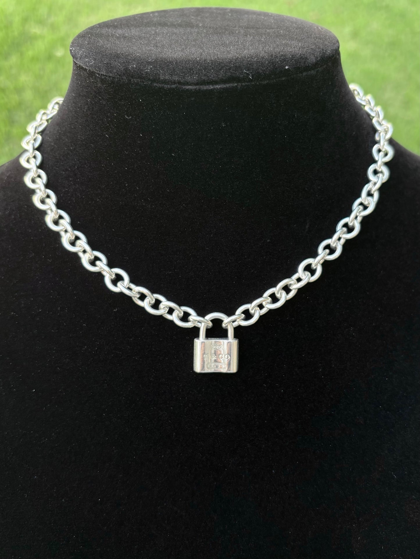 Tiffany & Co. Sterling Silver 1837 Lock Necklace with Functional Clasp Centerpiece