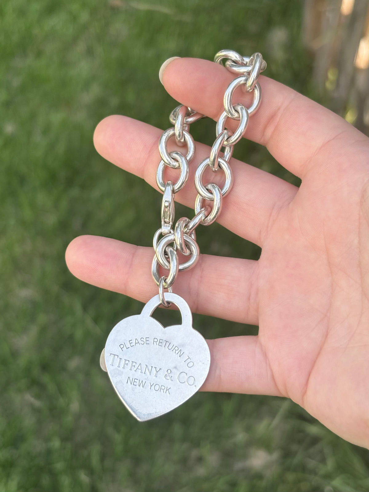 Tiffany & Co. Return to Tiffany Large Heart Tag Bracelet Sterling Silver - Engraved