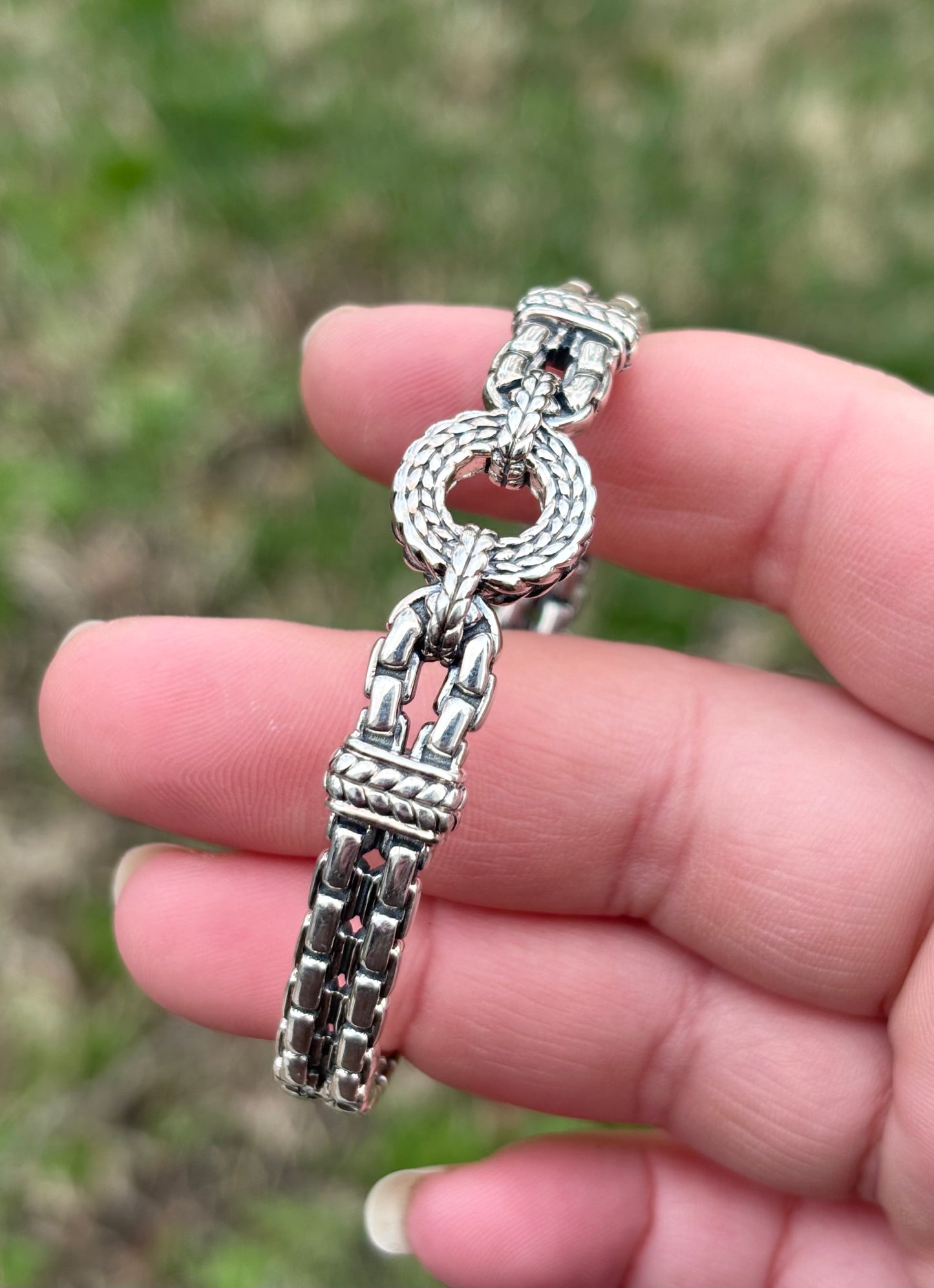JAI by John Hardy Braided Halo in Box Chain Style Hinged Cuff