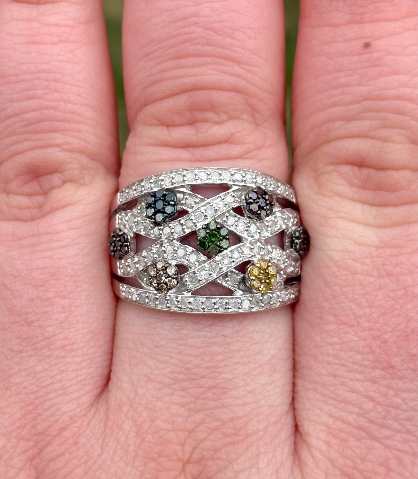 Multi-Color Diamond Ring