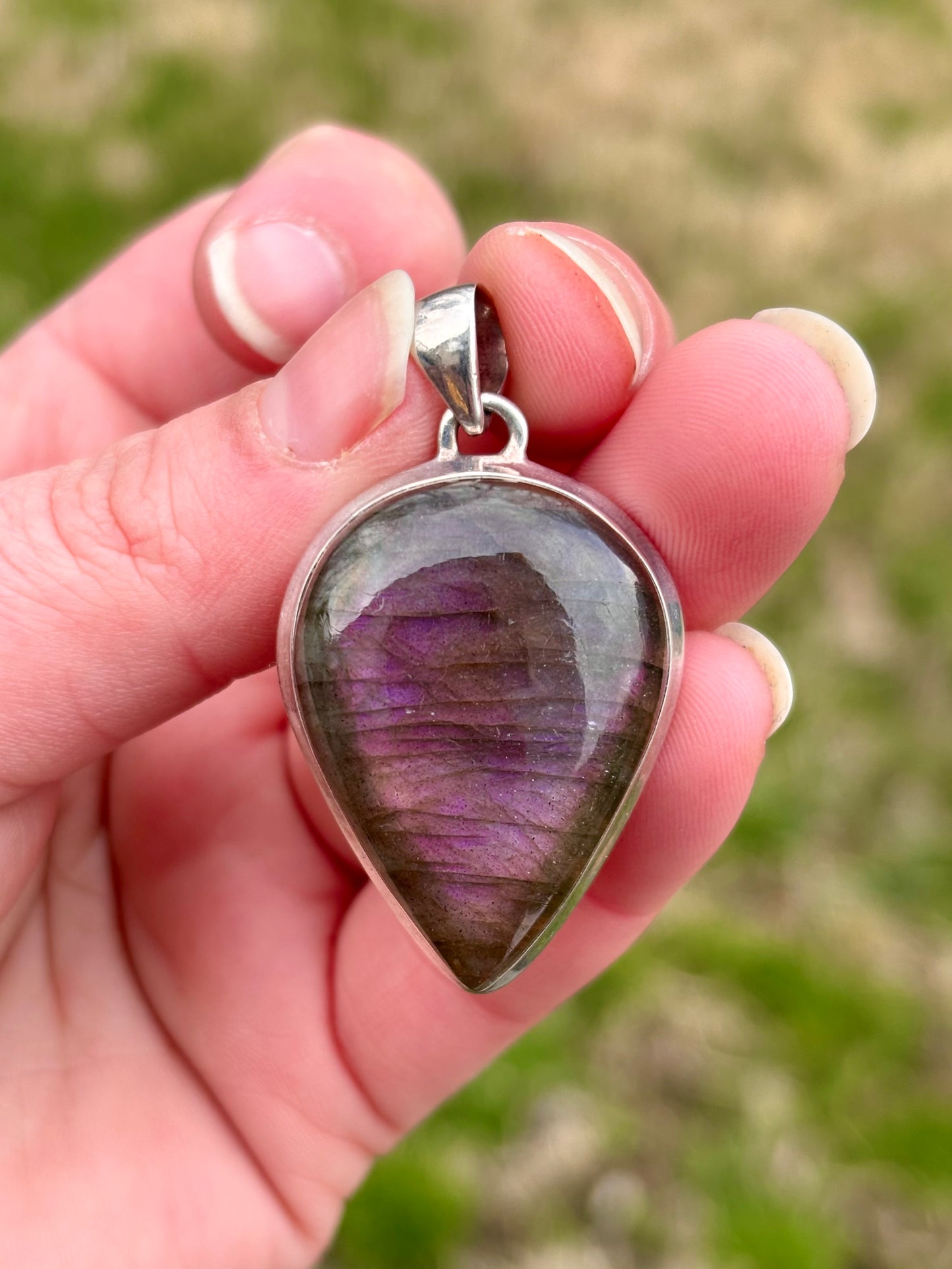 Fancy Spectrolite Labradorite Pendant