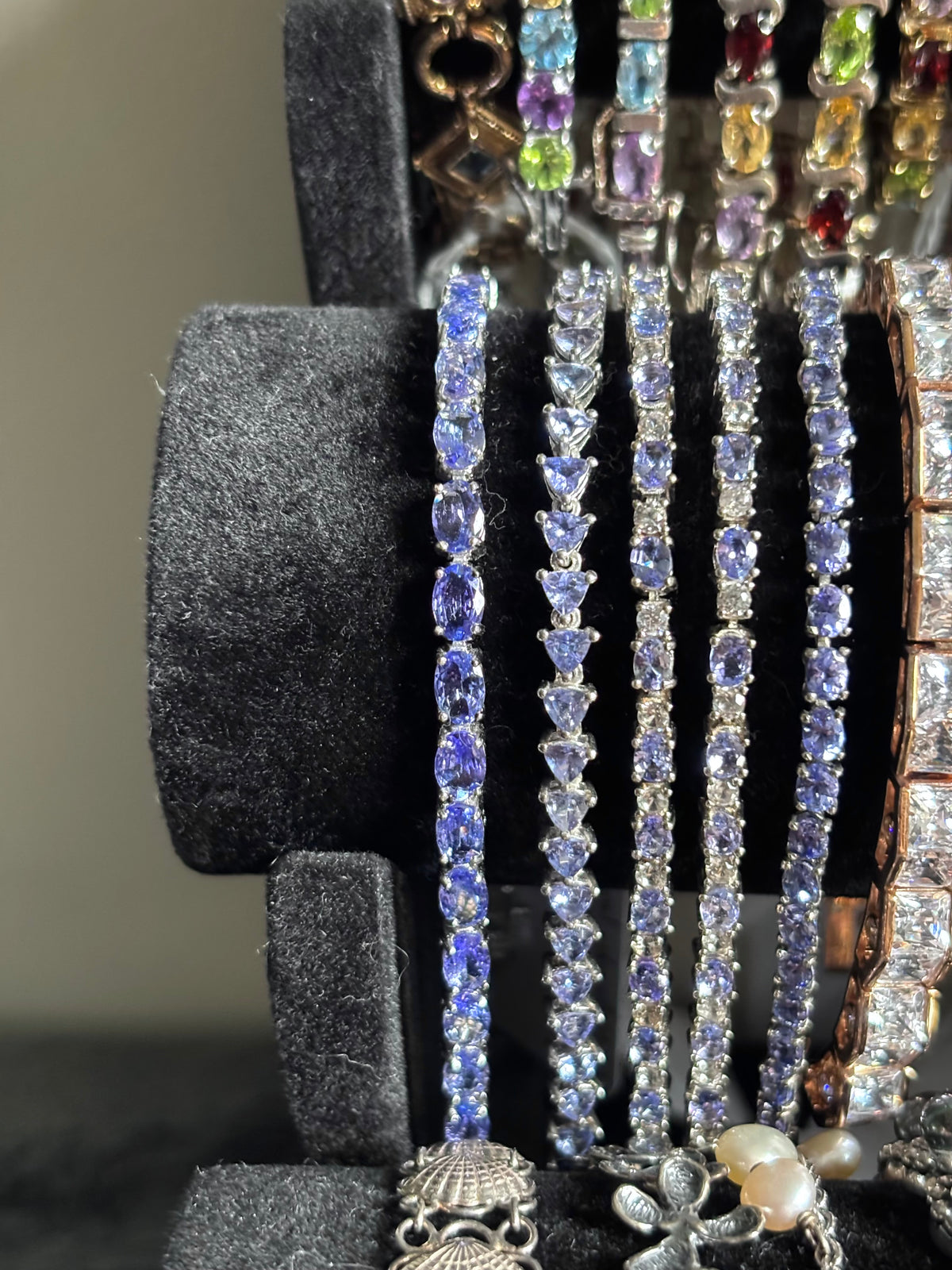 Tanzanite Tennis Bracelet & Sapphire Tennis Bracelet