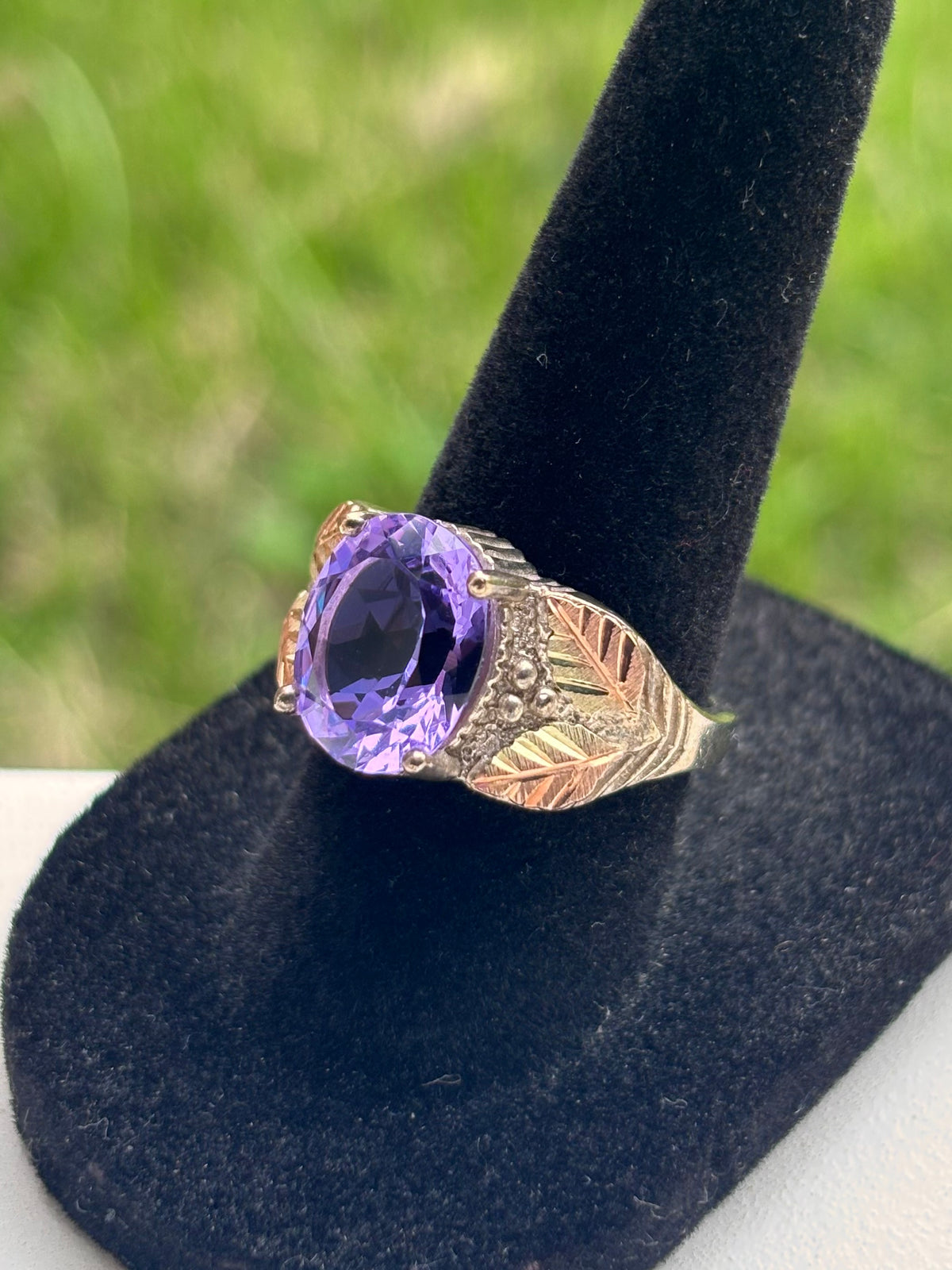 Coleman & Co 12K Gold & Sterling Silver Indigo Helenite Black Hills Ring