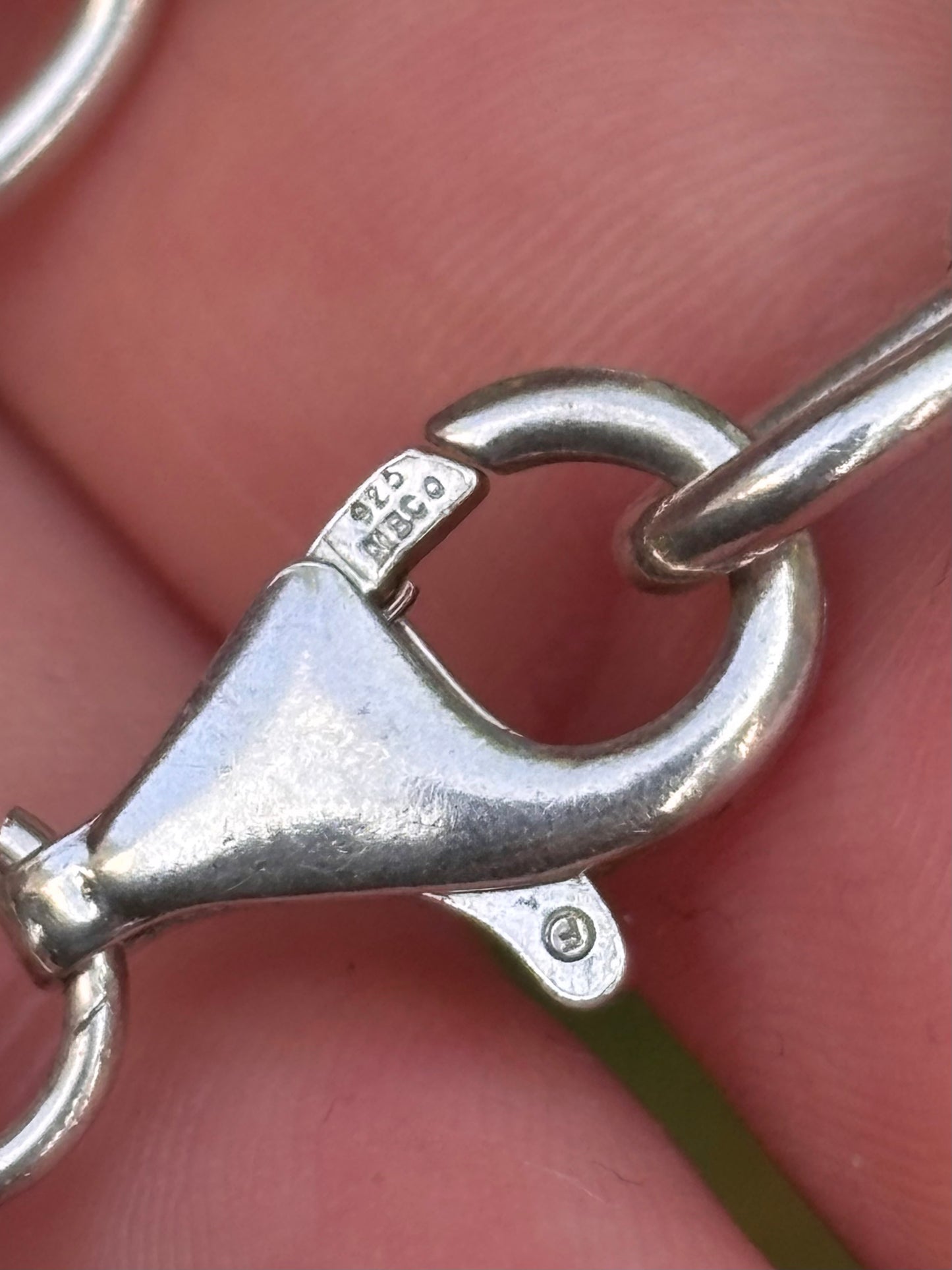 Sterling Silver Oval Link Bracelet - Marked