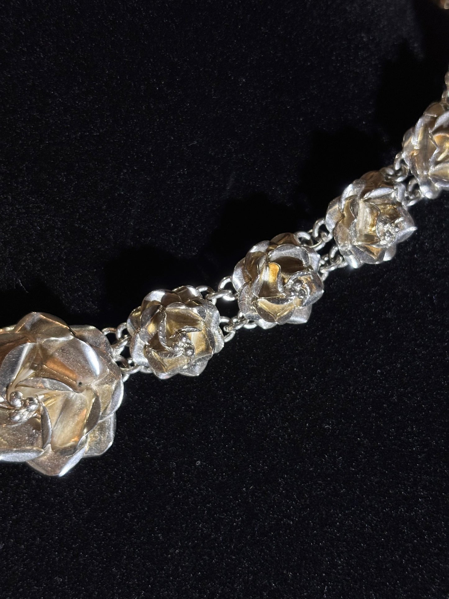 Vintage Taxco Rose Necklace