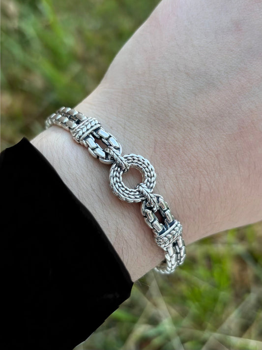 JAI by John Hardy Braided Halo in Box Chain Style Hinged Cuff