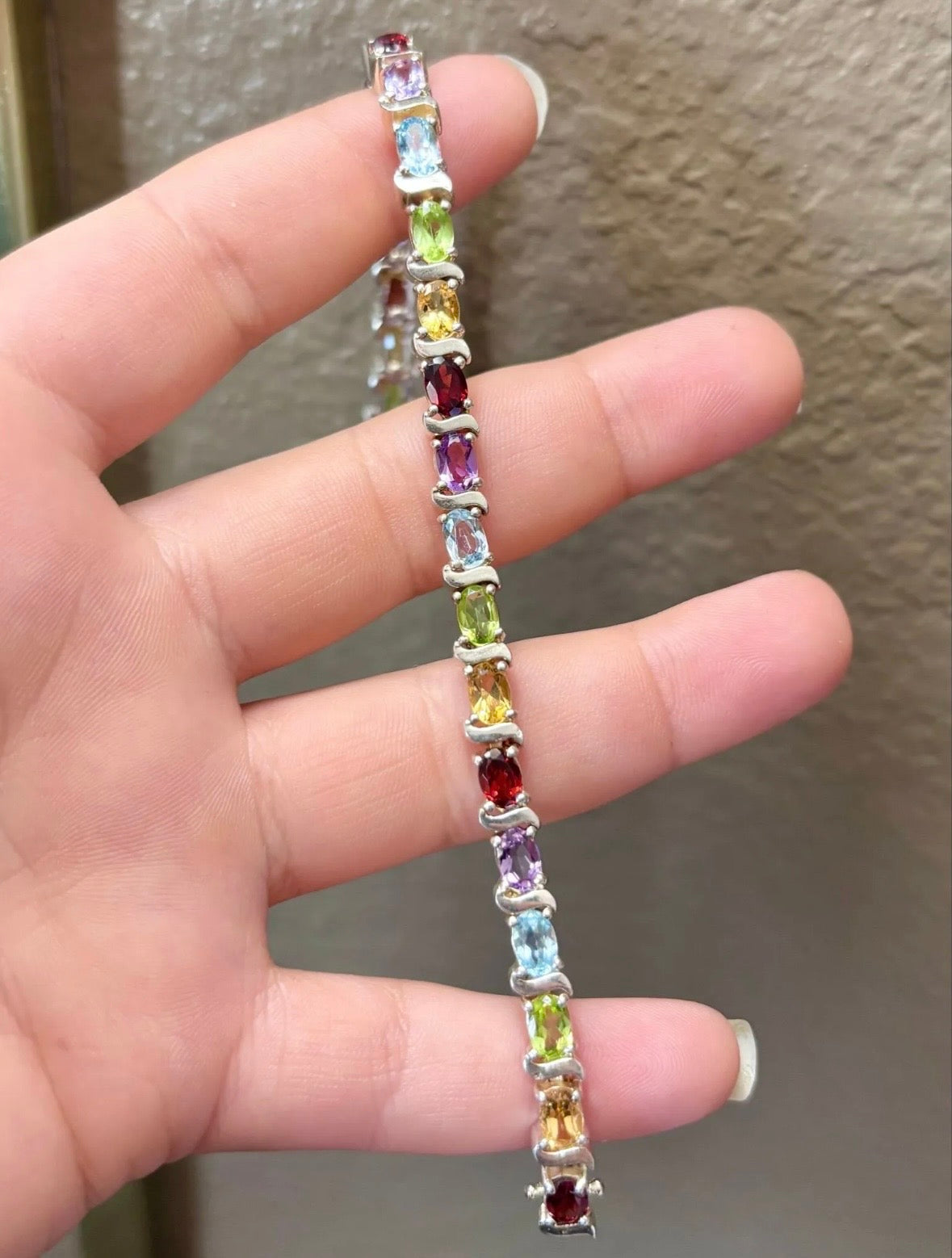 S-Link Multi Gemstone Tennis Bracelet