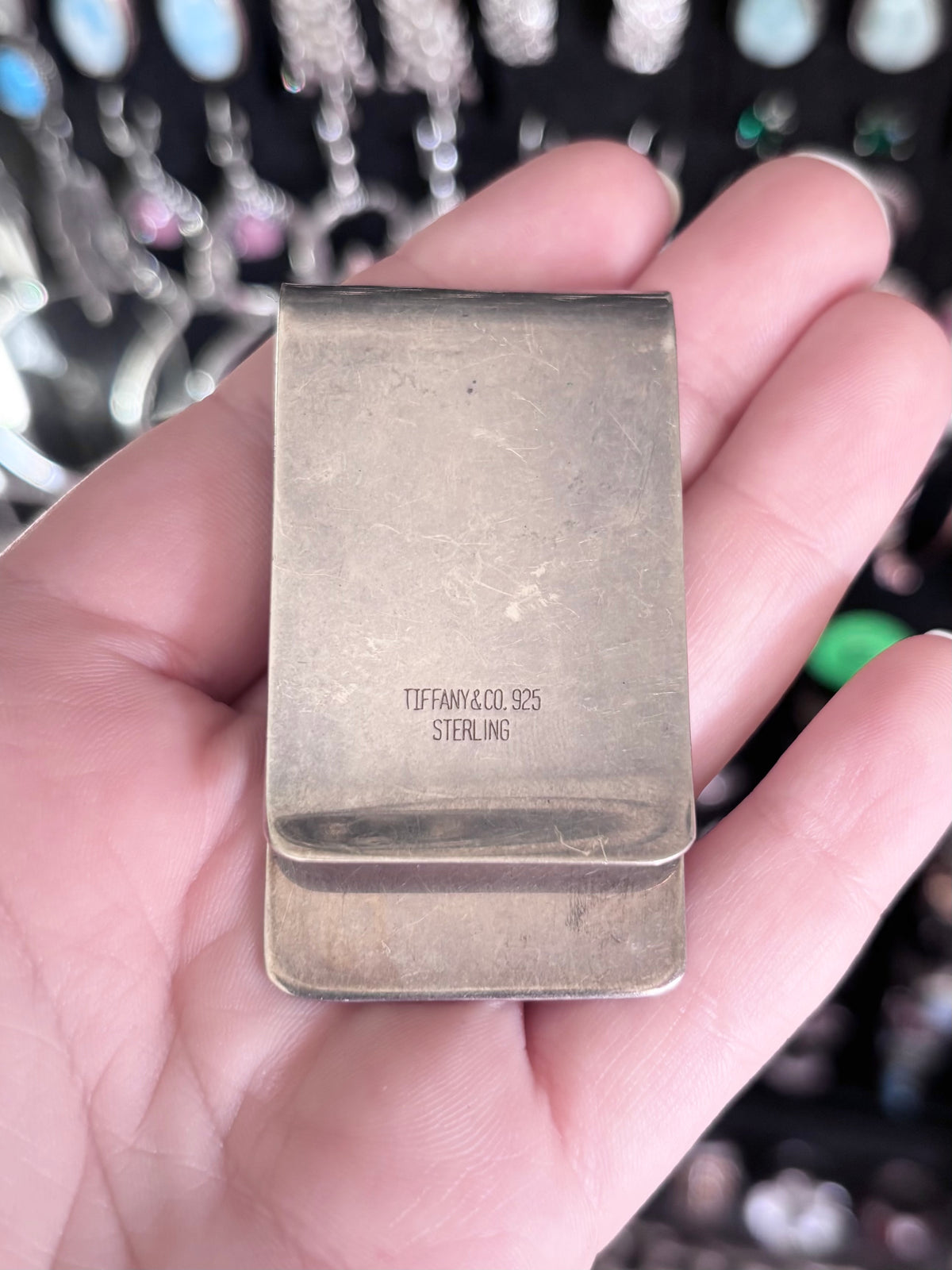 Tiffany & Co. Sterling Silver Engraved CMR Monogram Money Clip