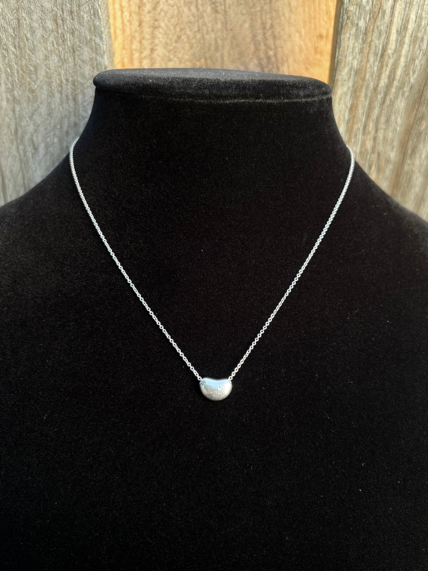 Vintage Tiffany & Co. Sterling Silver Elsa Peretti Bean Pendant Necklace