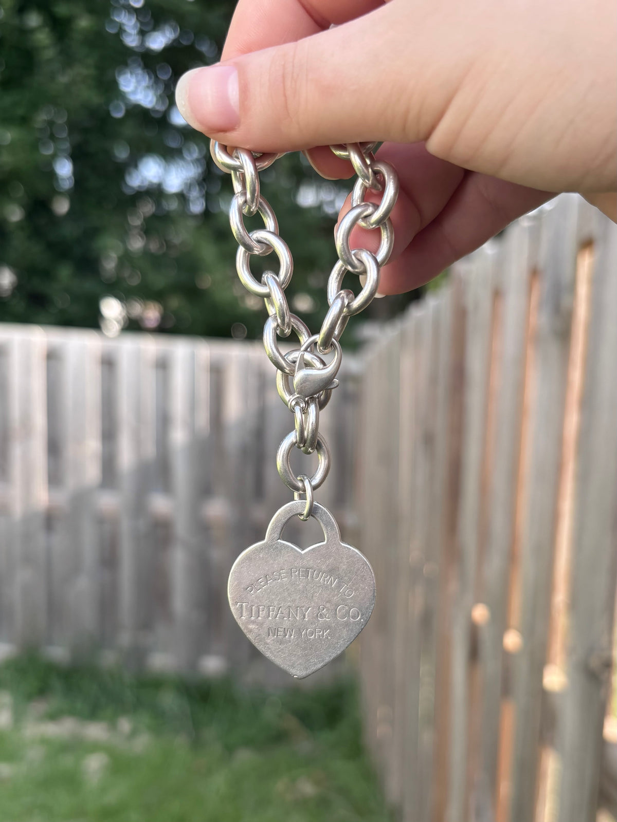 Tiffany & Co. Return to Tiffany Large Heart Tag Bracelet Sterling Silver - Engraved