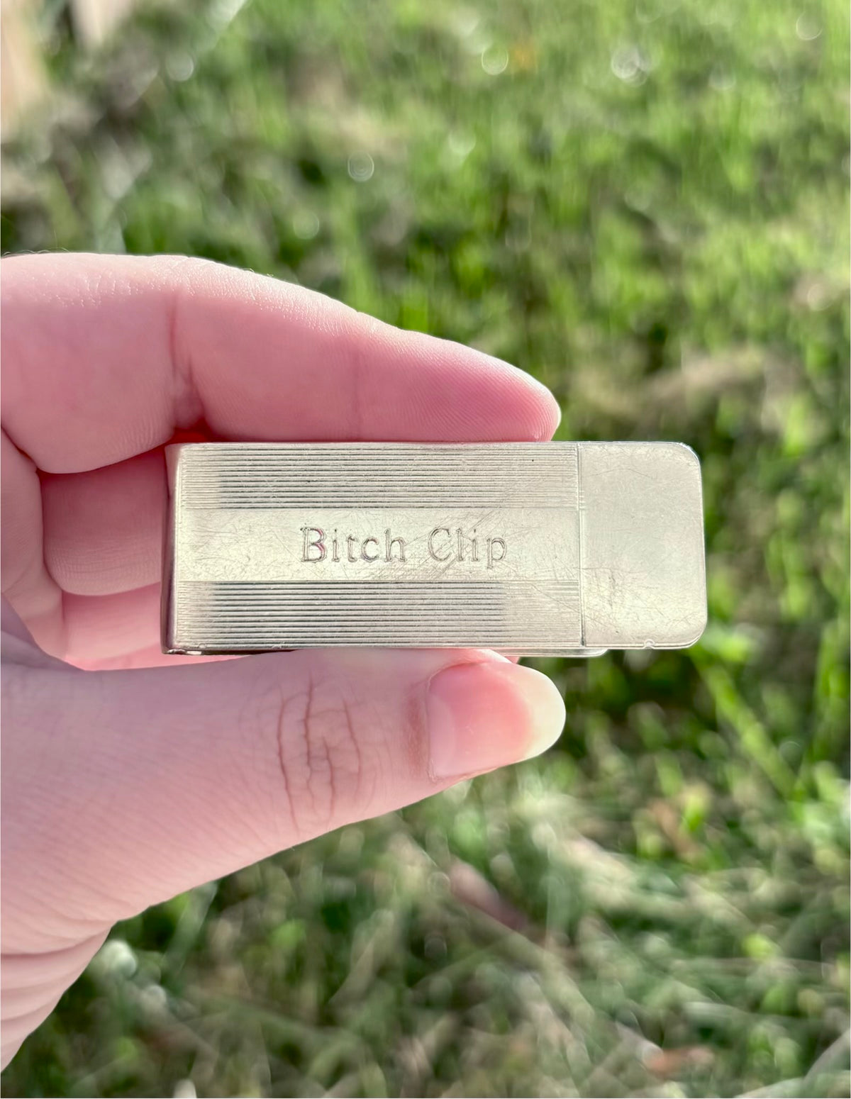 Tiffany & Co. Sterling Silver Money Clip – Personalized “Bitch Clip” Engraving