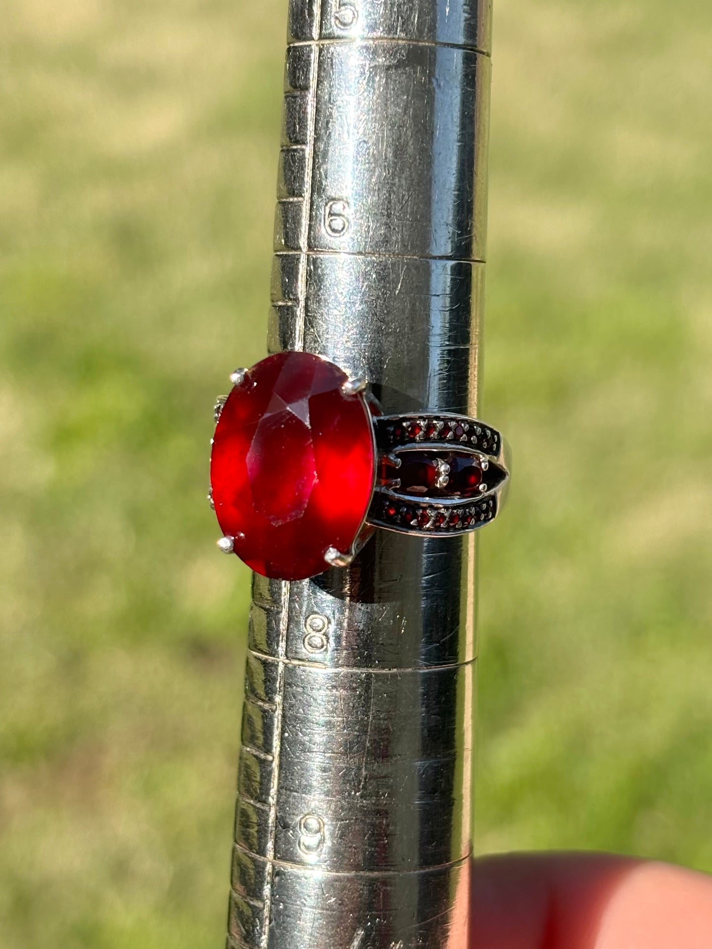 Hessonite Garnet Ring