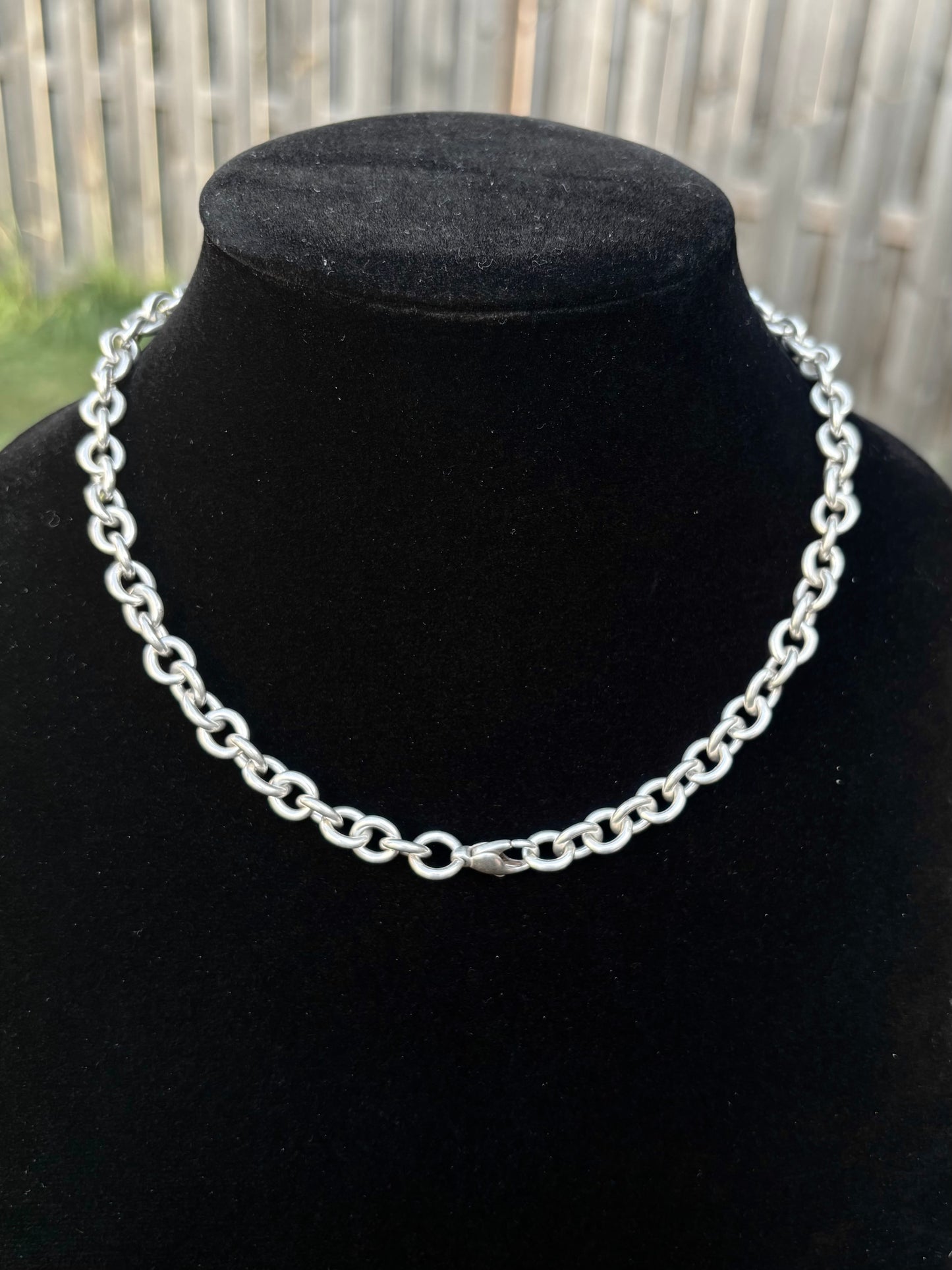Tiffany & Co. Sterling Silver Heavy Oval Link Chain Necklace