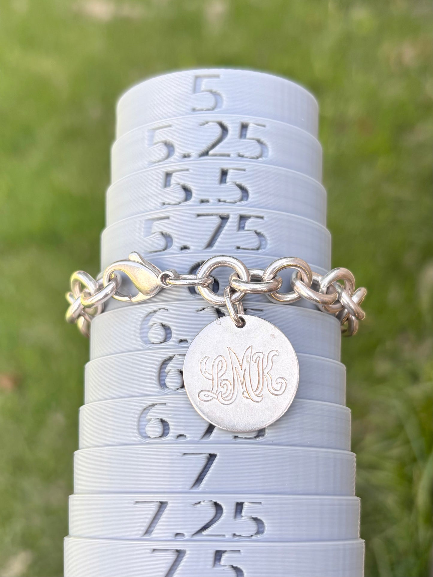 Vintage Tiffany & Co. Sterling Silver Circle Tag Bracelet —Engraved