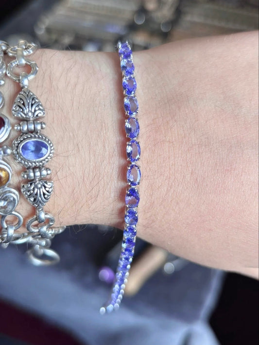 Tanzanite Tennis Bracelet & Sapphire Tennis Bracelet