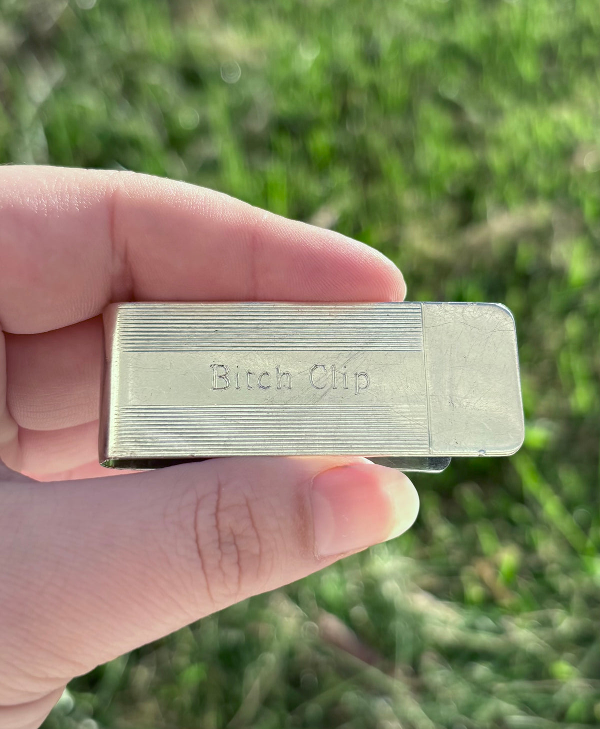 Tiffany & Co. Sterling Silver Money Clip – Personalized “Bitch Clip” Engraving